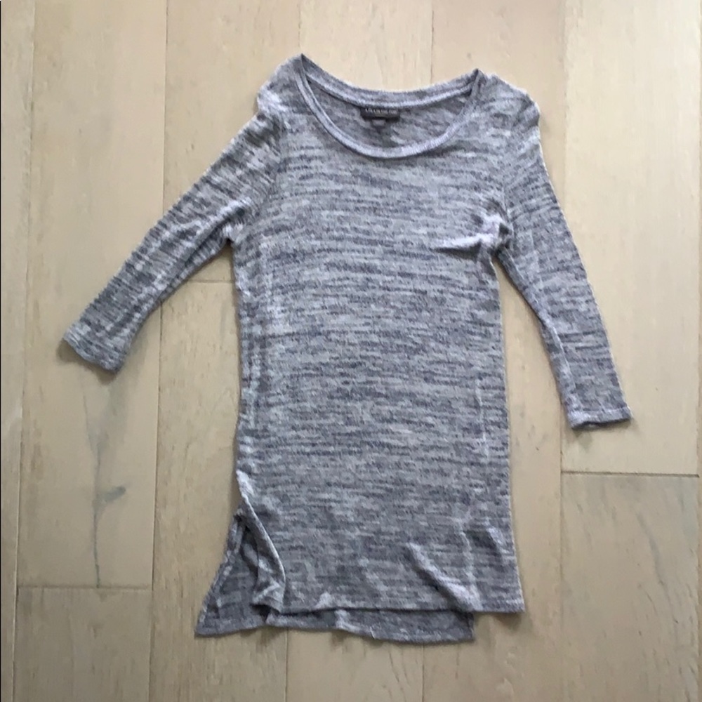 Maternity navy/white split side tunic